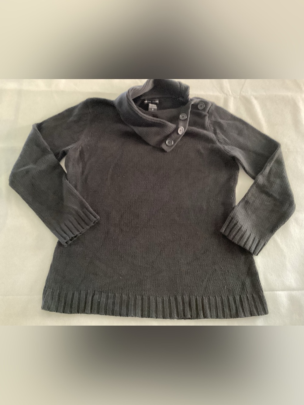New York & Company Black Knit Sweater Top size small 6/1